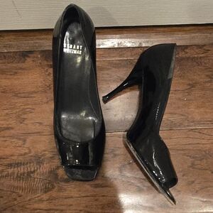 Stuart Weitzman Black Heels 8 Patent Sexy Classic